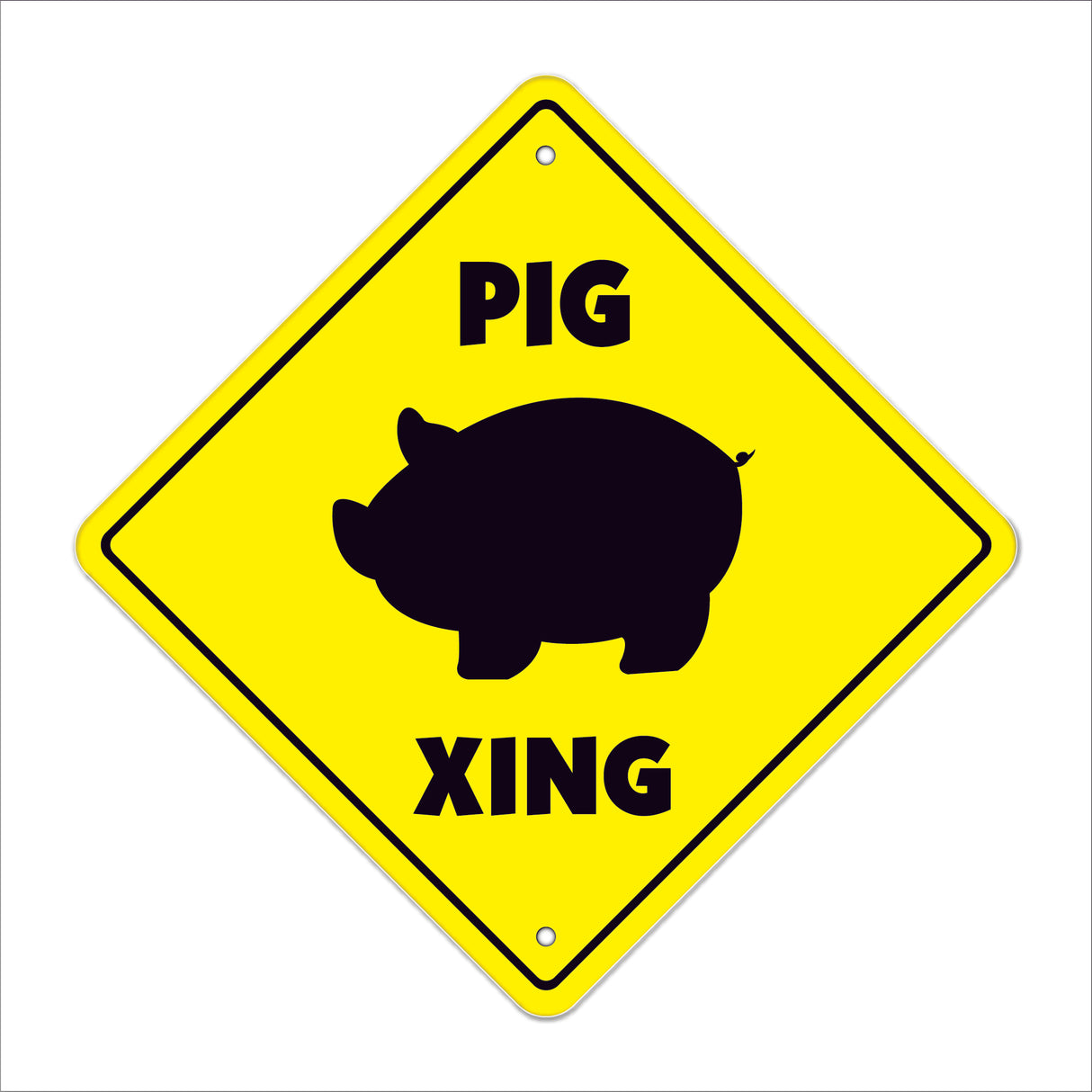 Pig Crossing Sign