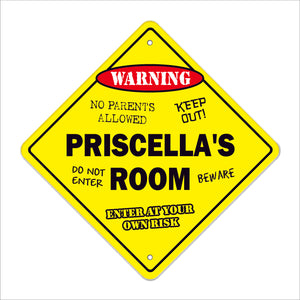 Priscella's Room Sign