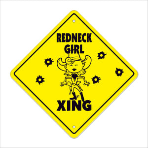Redneck Girl Crossing Sign