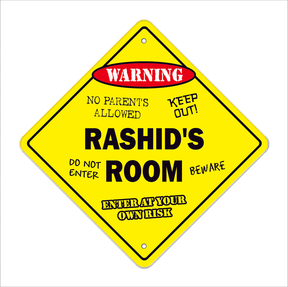 Rashid's Room Sign