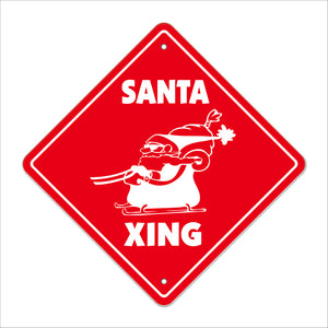Santa Xing Crossing Sign