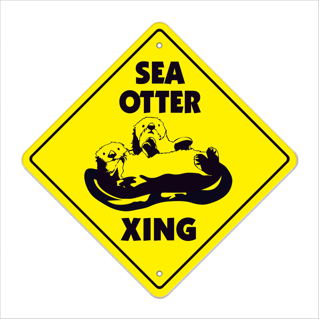 Sea Otter Crossing Sign