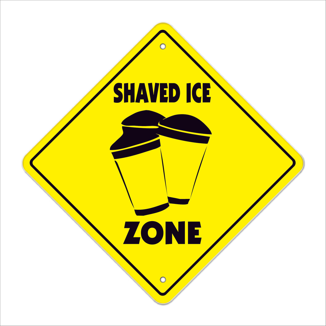 Shaved Ice Crossing Sign