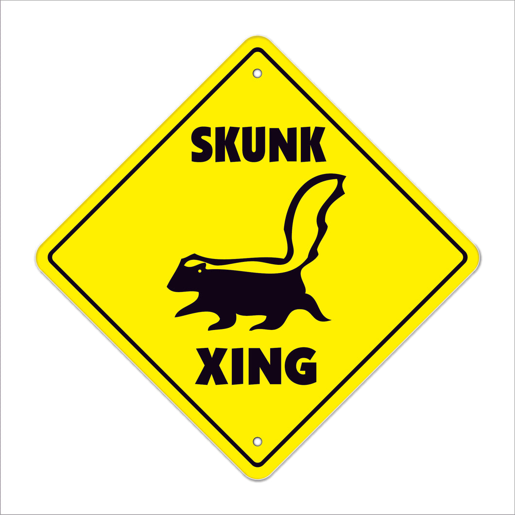 Skunk Crossing Sign