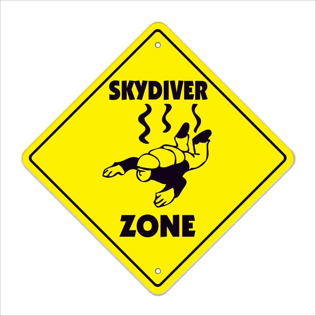 Skydiver Crossing Sign
