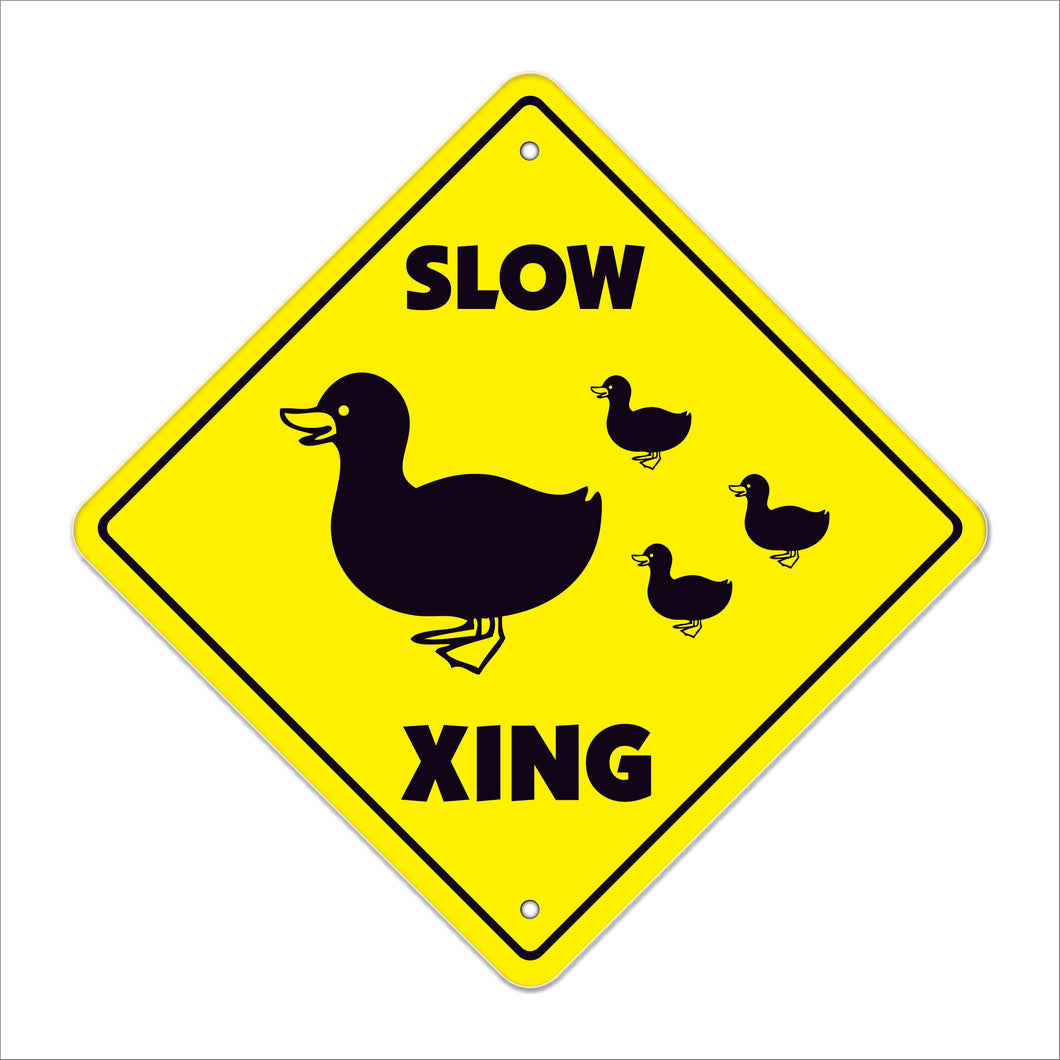 Slow Duck Crossing Sign