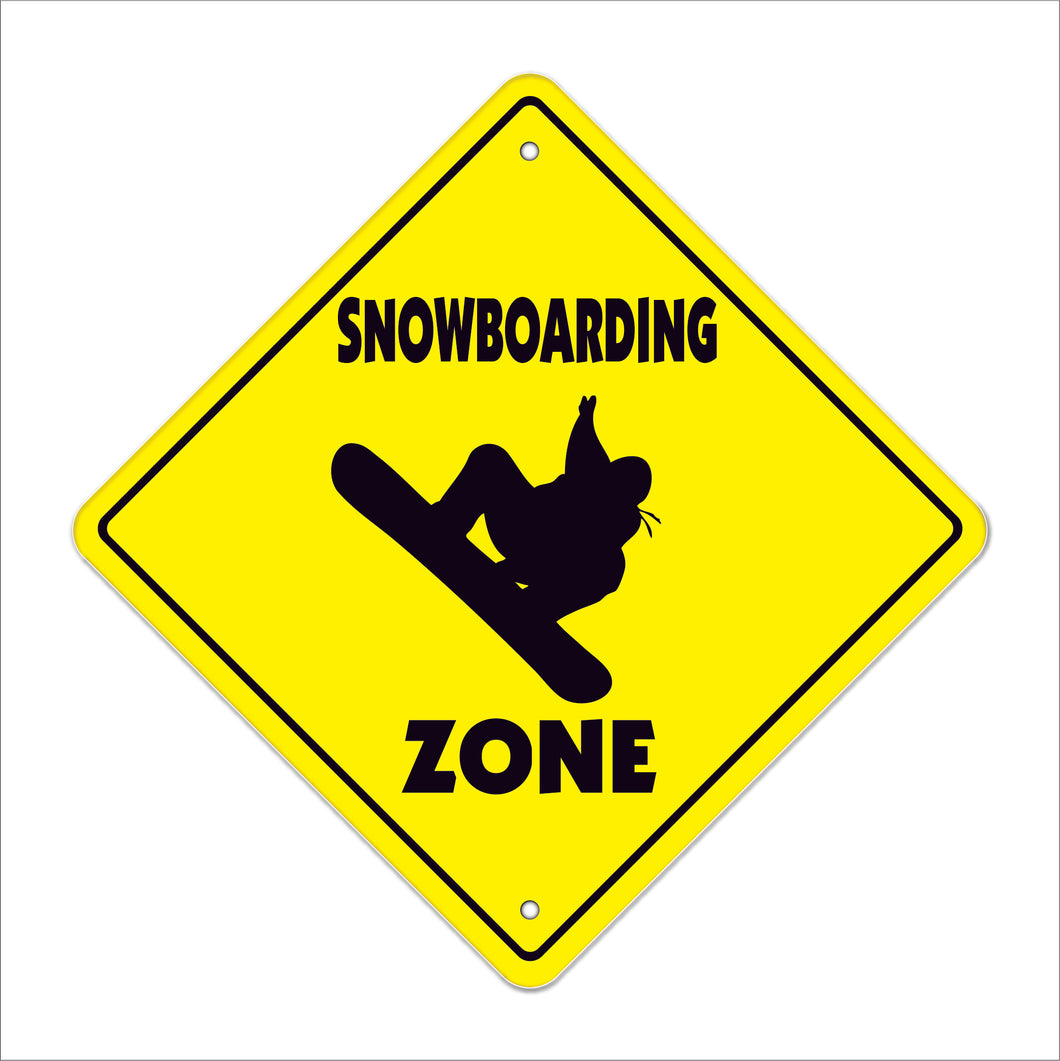 Snowboarding Crossing Sign