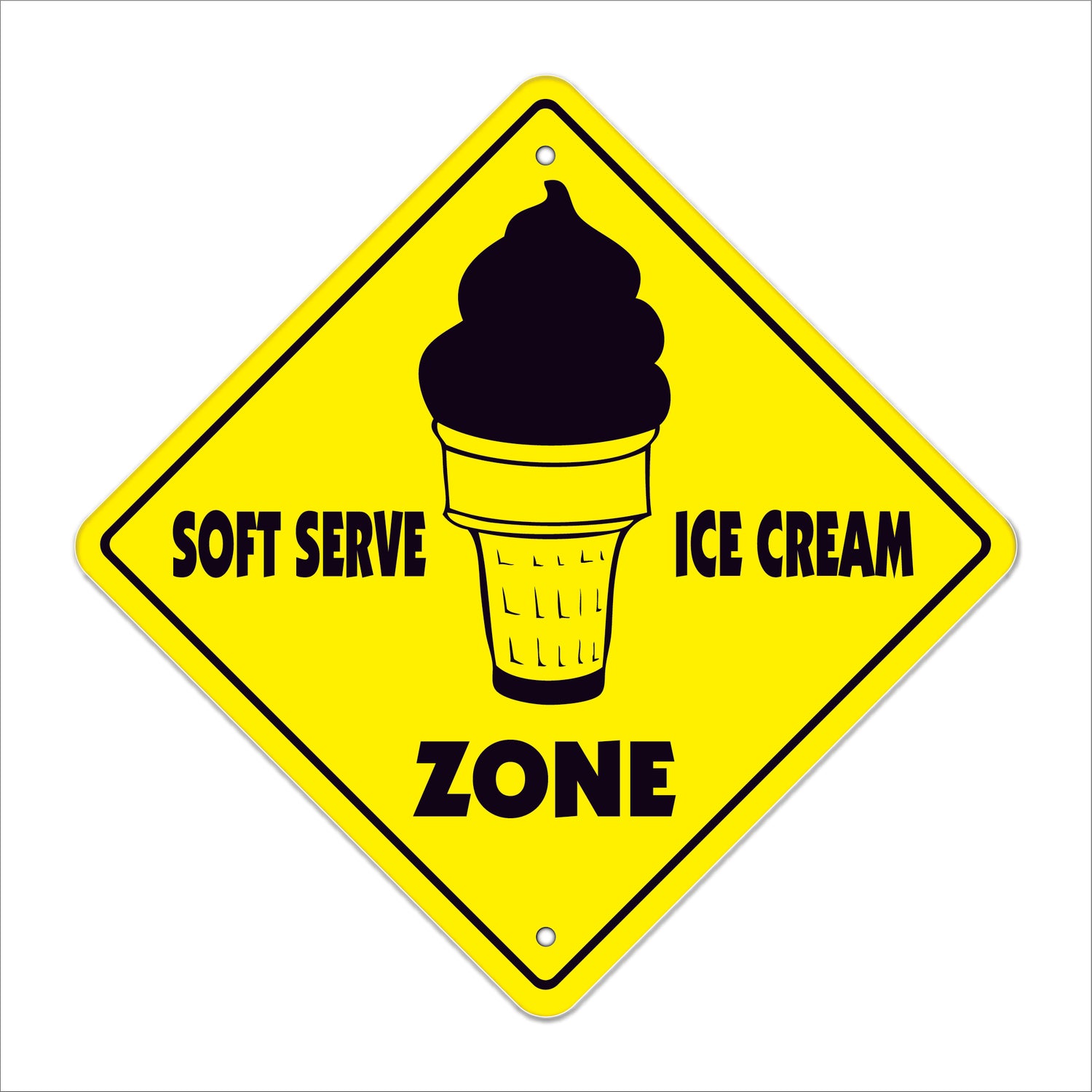 Soft Serve Ice Cream Crossing Sign