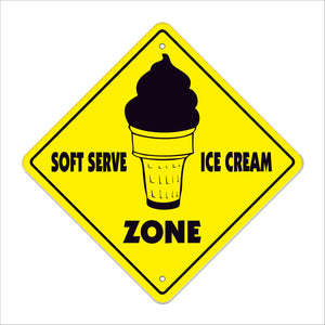 Soft Serve Ice Cream Crossing Sign