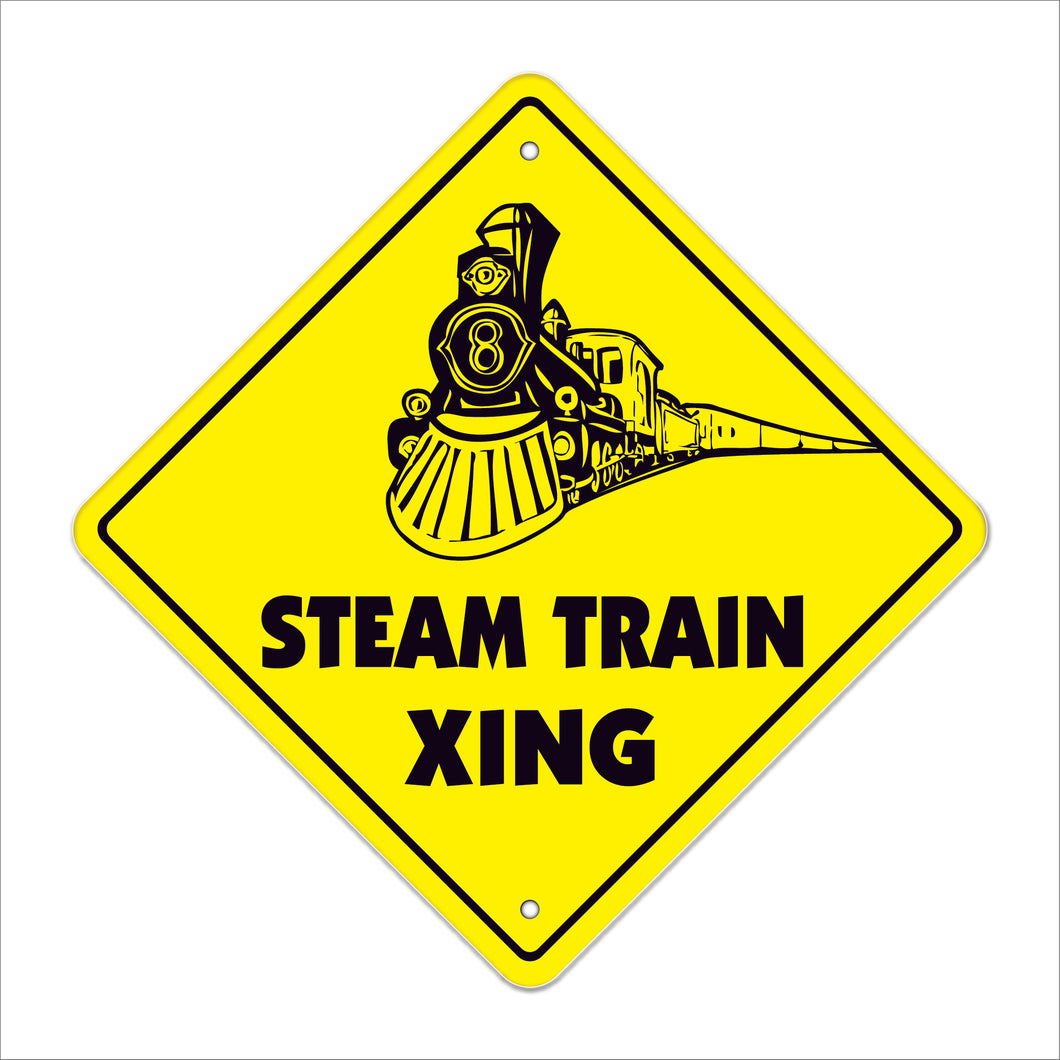 Steam Train Crossing Sign