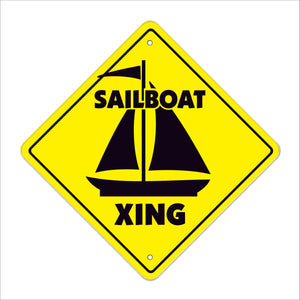 Sailboat Crossing Sign