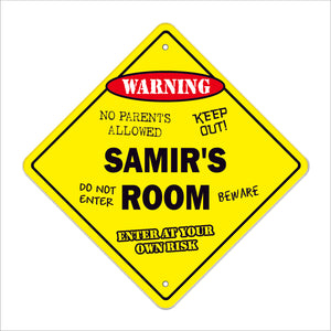 Samir's Room Sign