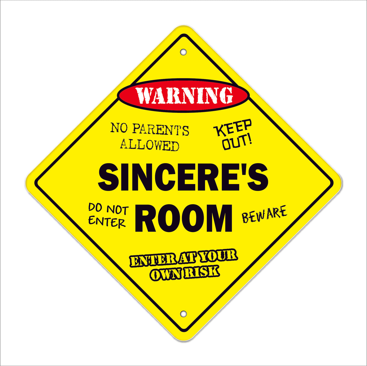 Sincere's Room Sign
