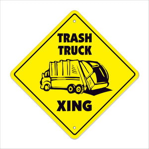 Trash Truck Crossing Sign