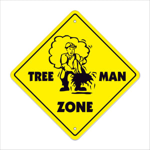 Tree Man Crossing Sign