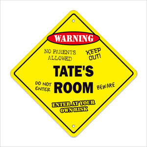 Tate's Room Sign