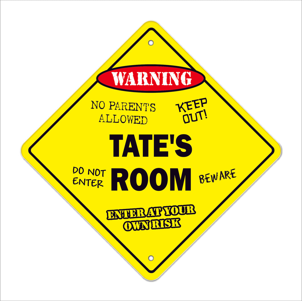 Tate's Room Sign