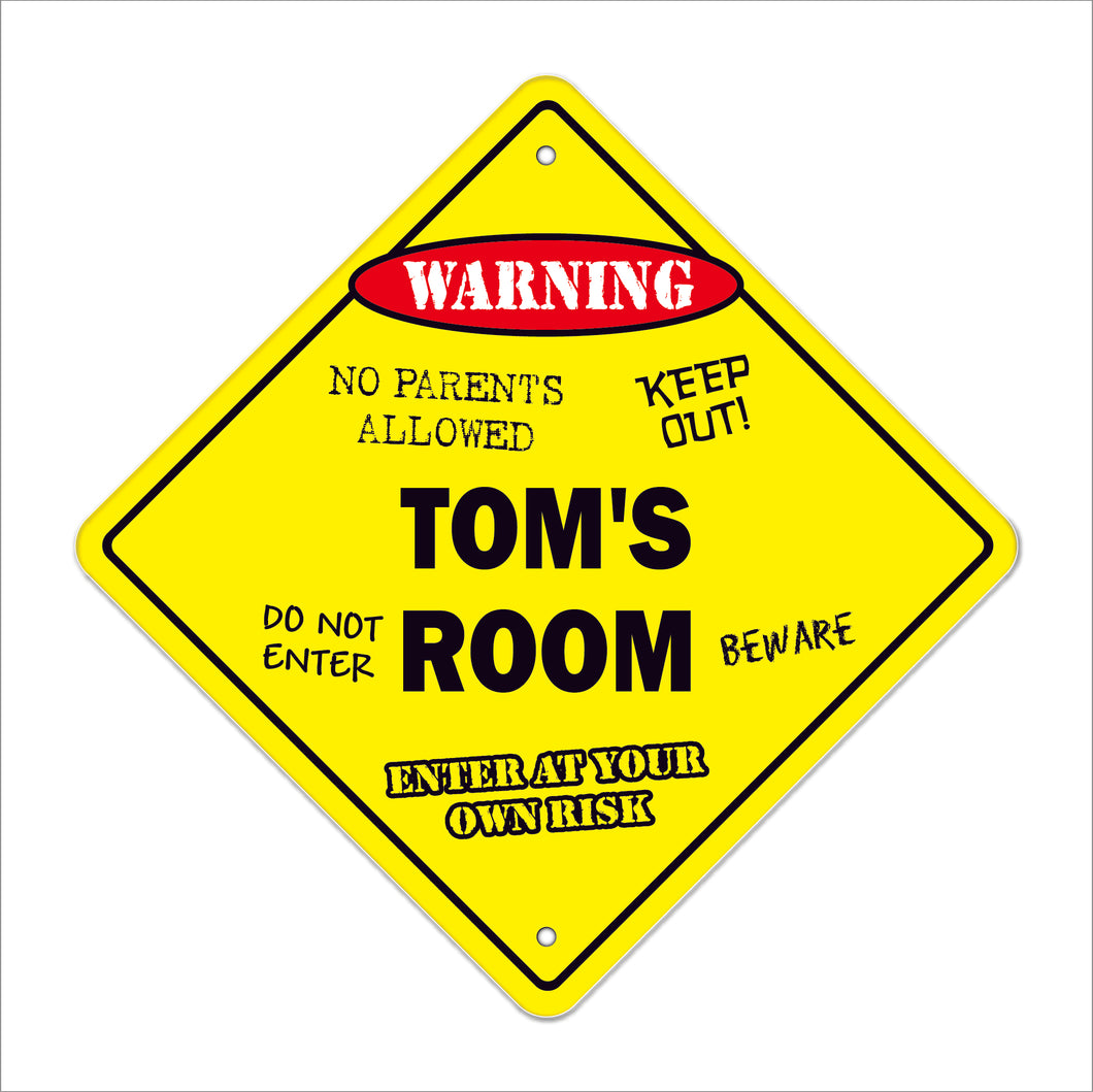 Tom's Room Sign