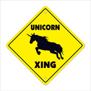 Unicorn Crossing Sign