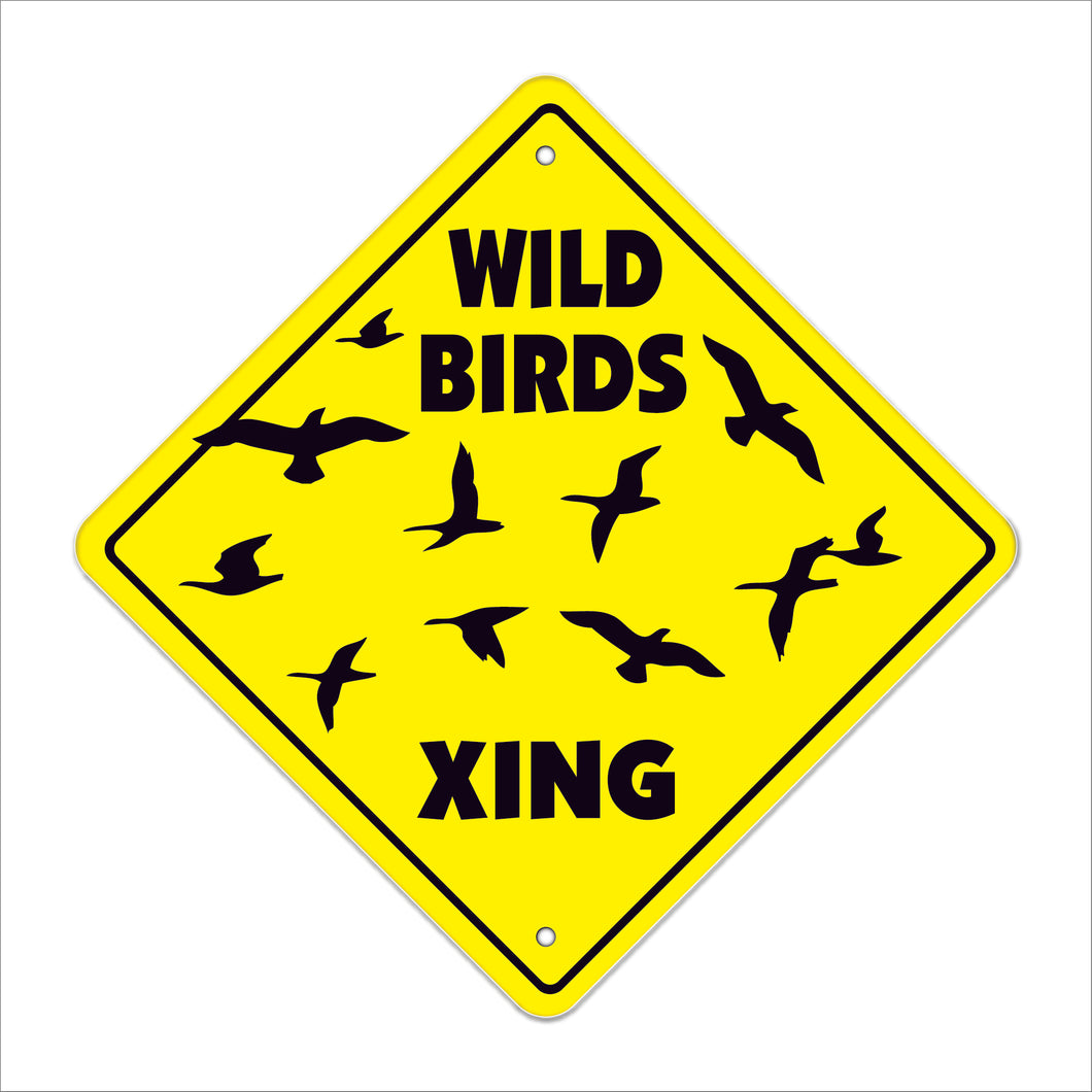 Wild Birds Crossing Sign