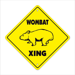 Wombat Crossing Sign