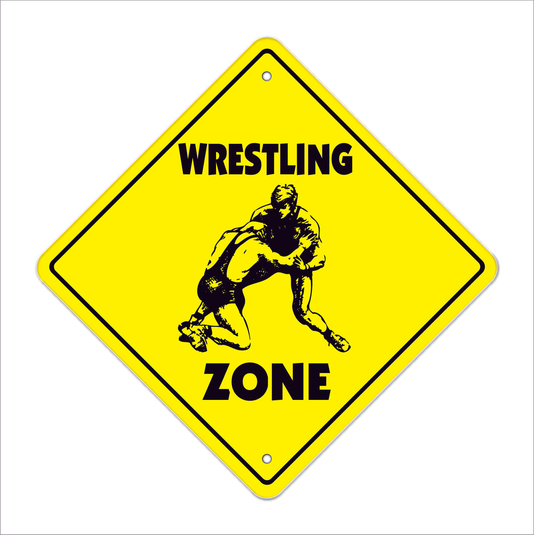 Wrestling Crossing Sign