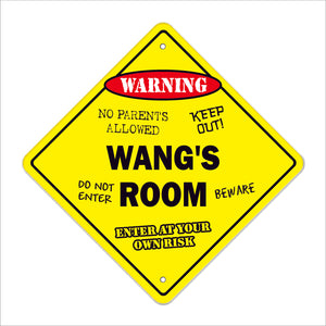 Wang's Room Sign