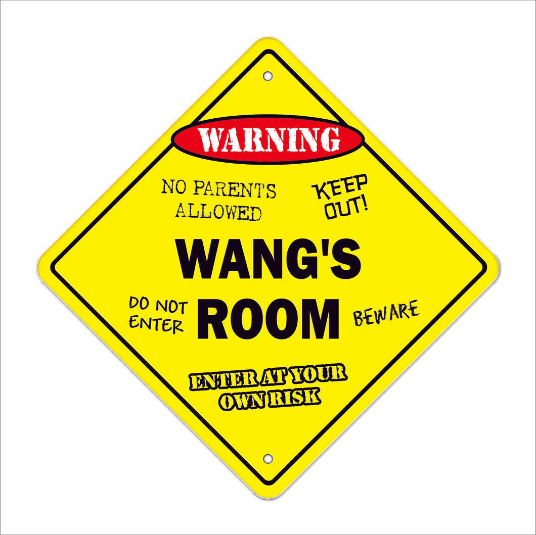 Wang's Room Sign