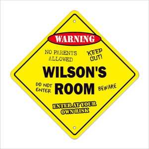 Wilson's Room Sign