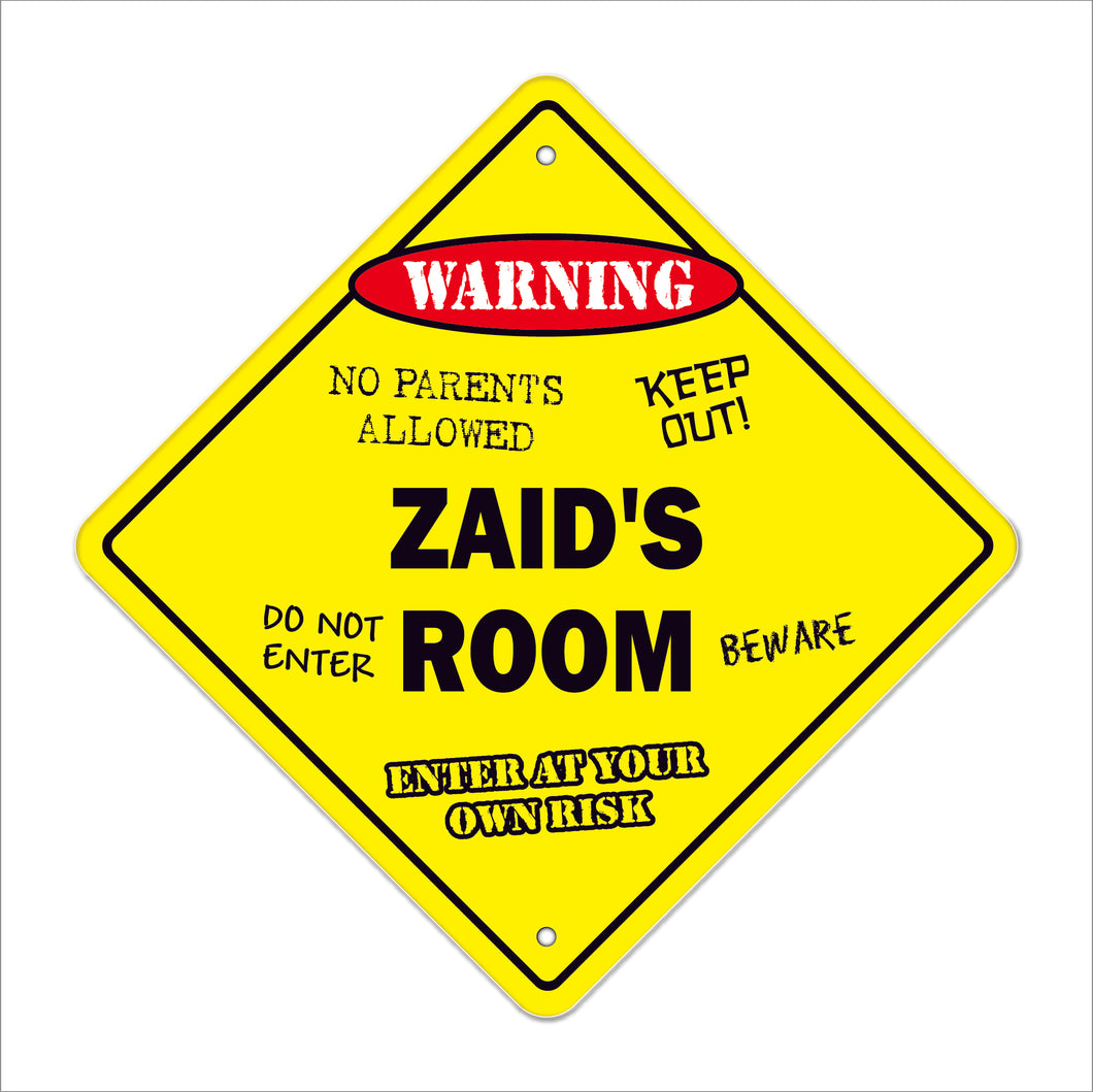 Zaid's Room Sign