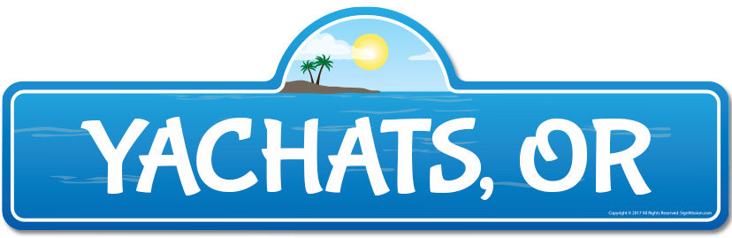 Yachats, OR Oregon Beach Street Sign