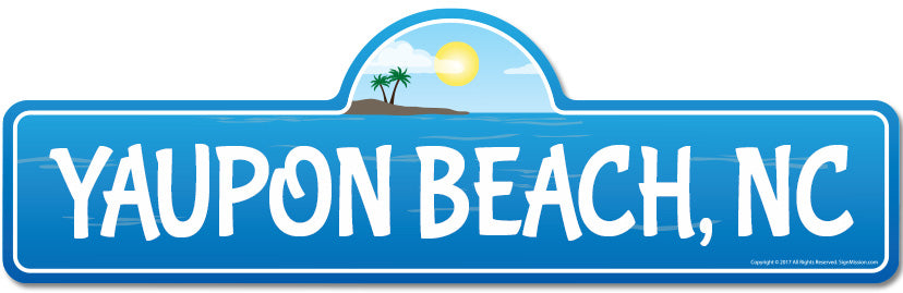 Yaupon, NC North Carolina Beach Street Sign