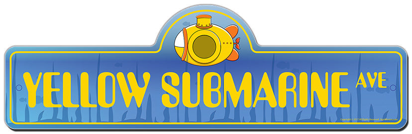 Yellow Submarine Street Sign