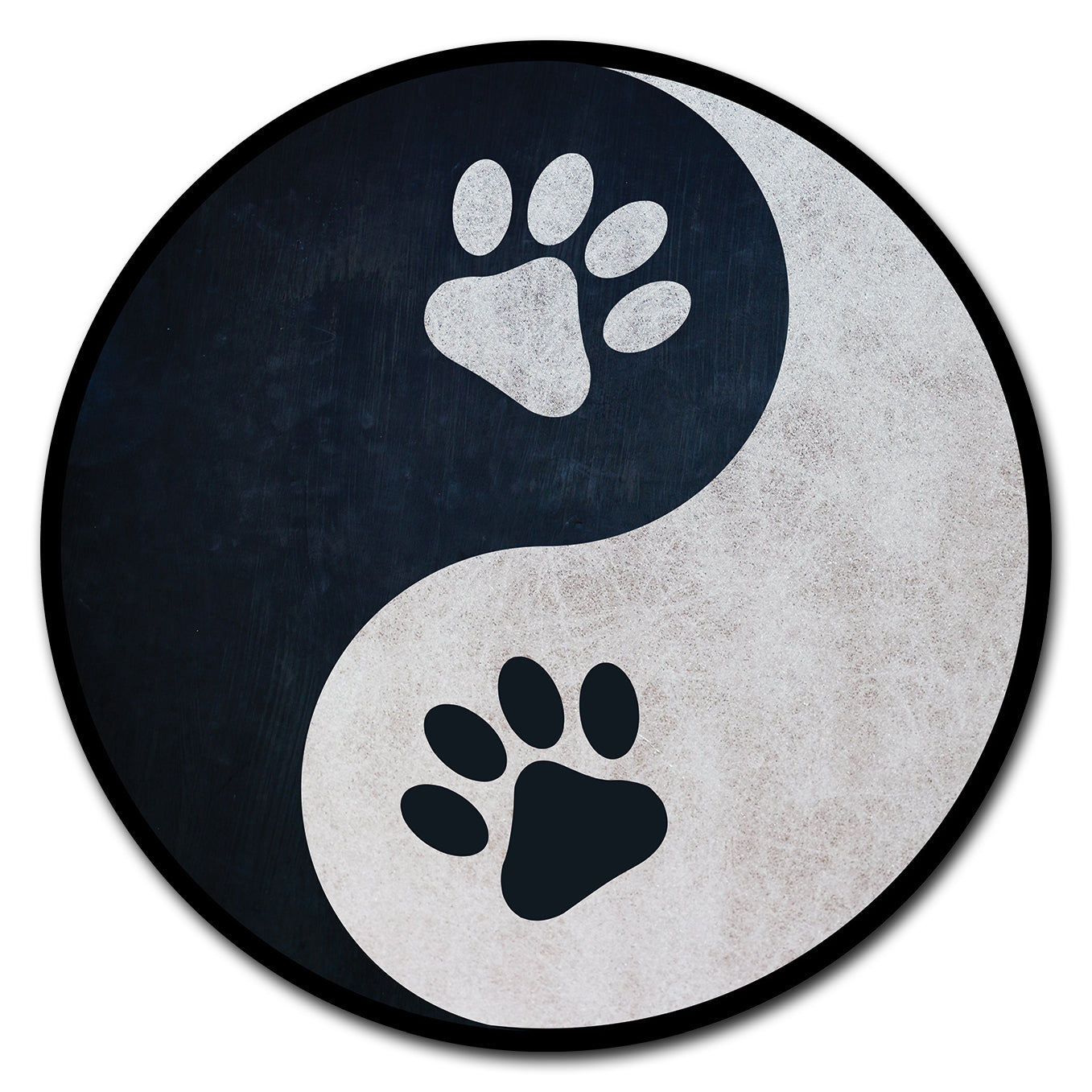 Yin Yang Paws Circle