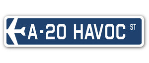 A-20 Havoc Street Sign