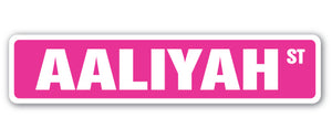 AALIYAH Street Sign