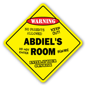 ABDIEL'S ROOM SIGN kids bedroom decor door children's name boy girl gift