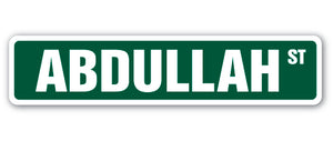 ABDULLAH Street Sign