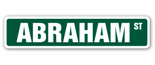 ABRAHAM Street Sign