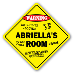 ABRIELLA'S ROOM SIGN kids bedroom decor door children's name boy girl gift