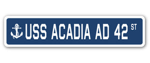 USS Acadia Ad 42 Street Vinyl Decal Sticker