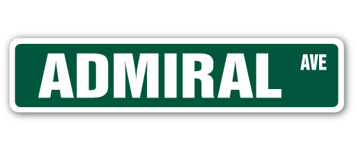 ADMIRAL Street Sign