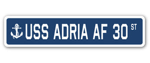 USS Adria Af 30 Street Vinyl Decal Sticker