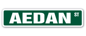 AEDAN Street Sign