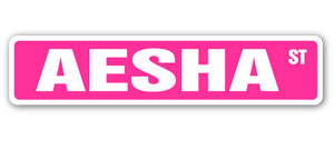 AESHA Street Sign