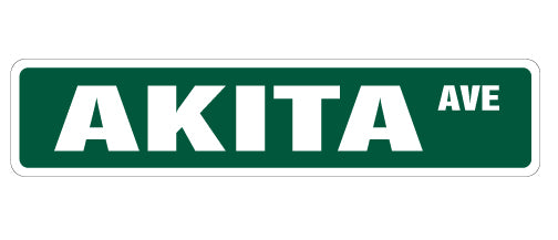 AKITA Street Sign