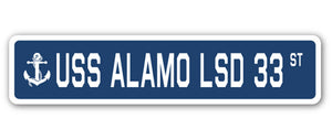 USS Alamo Lsd 33 Street Vinyl Decal Sticker