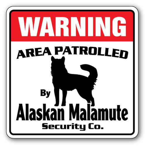 Alaskan Malamute Security Vinyl Decal Sticker