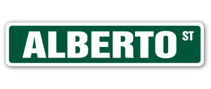 ALBERTO Street Sign