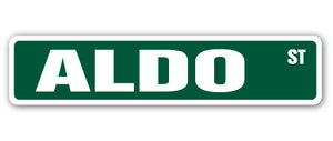 ALDO Street Sign